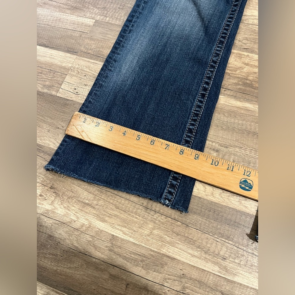Vigoss The Dallas Slim Boot Woman’s Dark Wash Sturdy Western Bling Jeans 16 - Picture 8 of 16